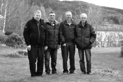 Dei fire gründarane i 2012 i forbindelse med Odim-boka. Frå venstre Olav Molvær, Audun Dragsund, Inge Dragsund og Magne Gjerdsbakk.